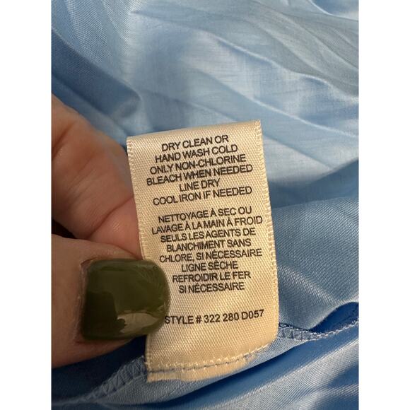 Rebecca Taylor Smocked Cotton Mini Dress Blue Size M NWT - Picture 14 of 14